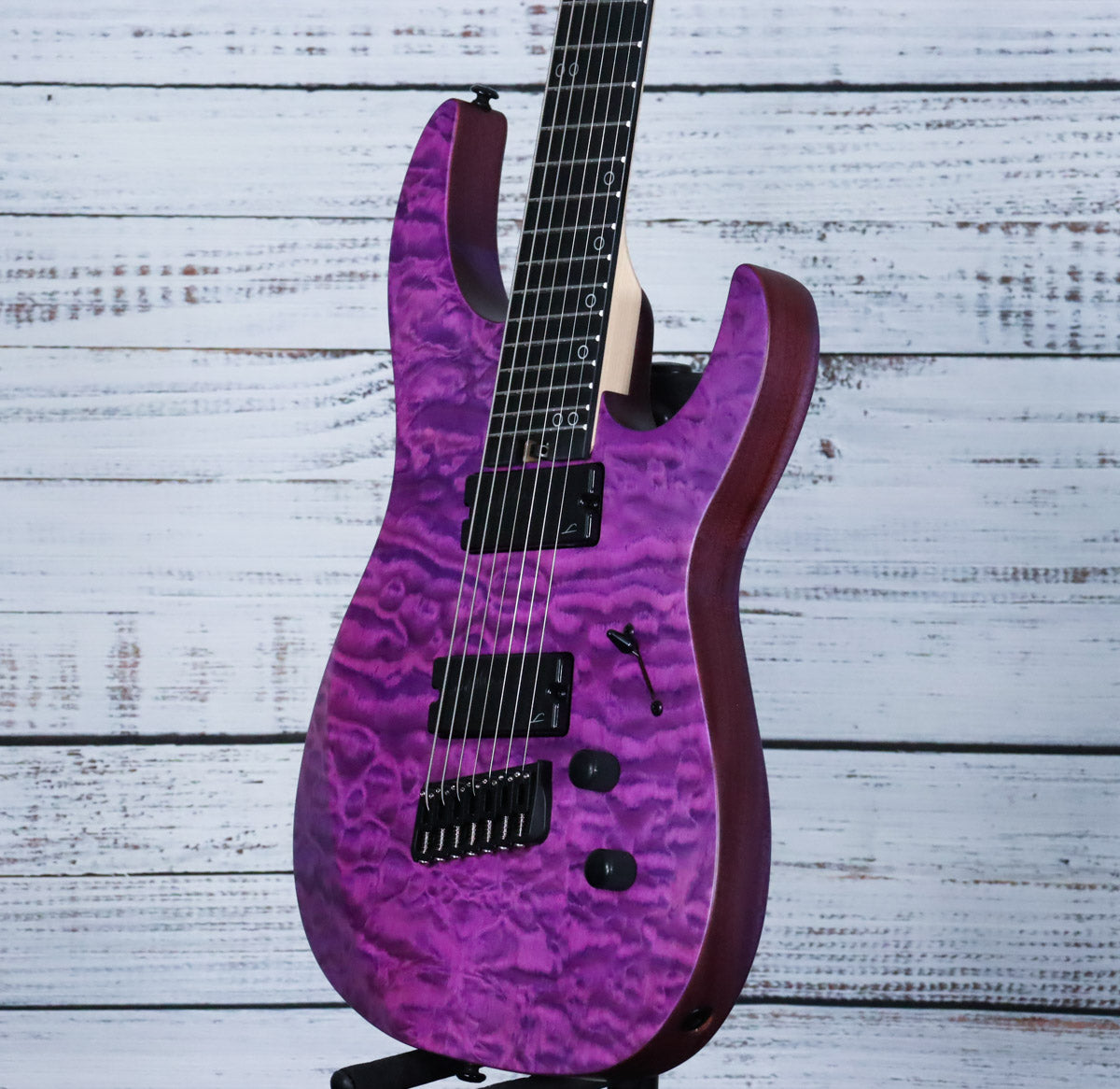 Legator Ninja N7FSS 7str Multiscale Electric Guitar | Purple Quilt