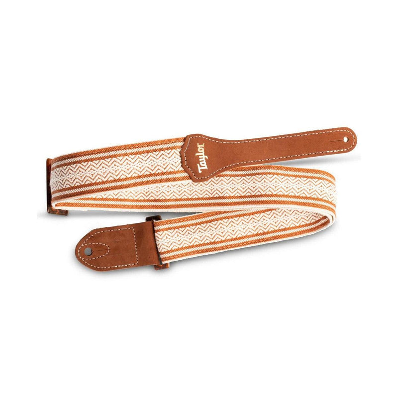 Taylor Academy Jacquard Leather Strap | White/Brown