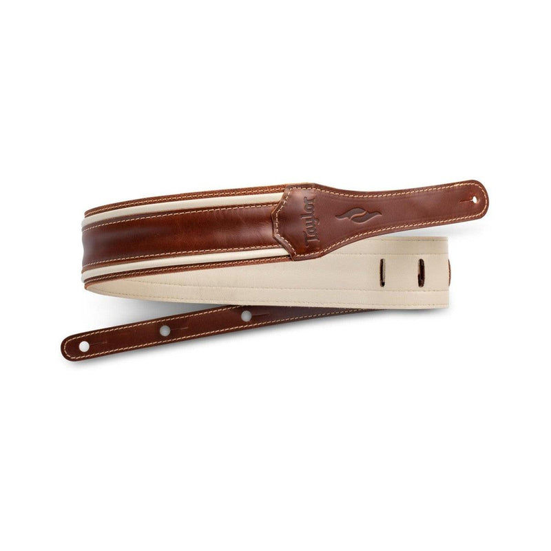 Taylor Element Leather Guitar Strap | Brown/Cream
