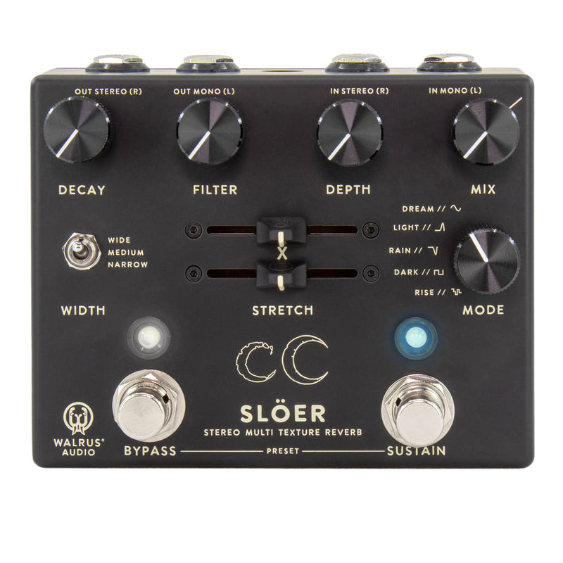 Walrus Audio Slöer Stereo Ambient Reverb Pedal | Black