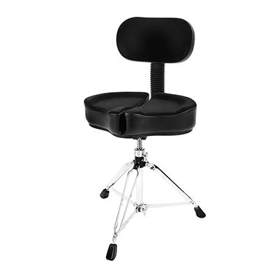 Ahead Spinal-G 3-legged Drum Throne with BACK REST | Black
