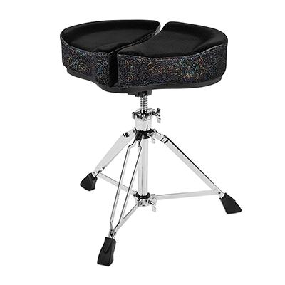 Ahead Spinal-G Drum Throne with 3 legs | Black with Sparkle Sides