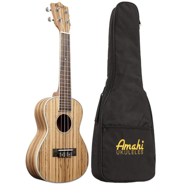 Amahi Classic Zebrawood Ukulele | UK330S