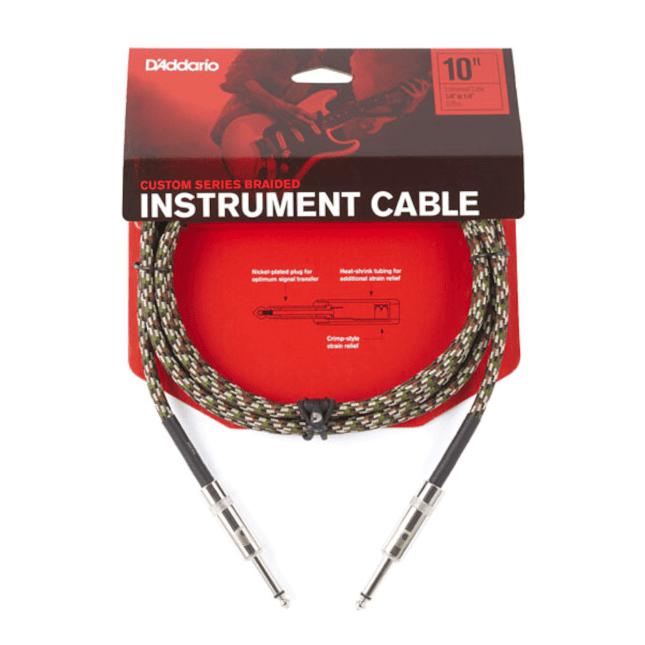 D'Addario Braided Camouflage Instrument Cable | 10'