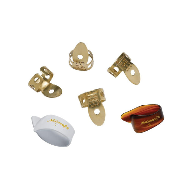 D'Addario National Brass Finger Pick Bundle - 6 pack