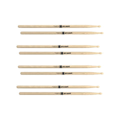 D'Addario ProMark Classic Attack 5A Shira Kashi Oak Drumstick, Oval Wood Tip, 4-Pack