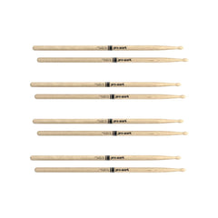 D'Addario ProMark Classic Attack 5A Shira Kashi Oak Drumstick, Oval Wood Tip, 4-Pack