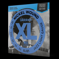 D'Addario XL Jazz Electric Guitar Strings | Wound Third