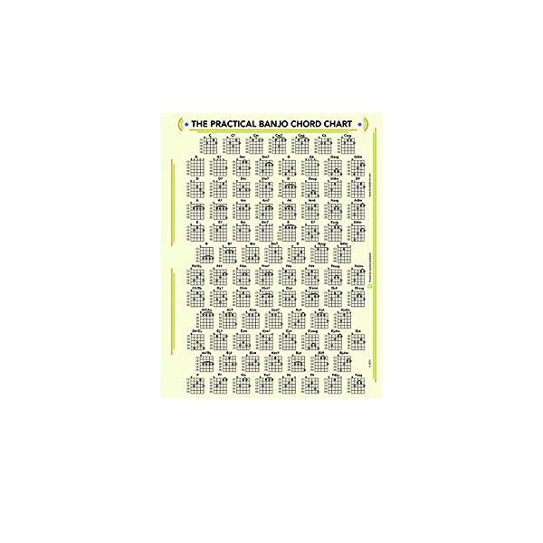 Duck's Deluxe Practical Banjo Chord and Fretboard Chart