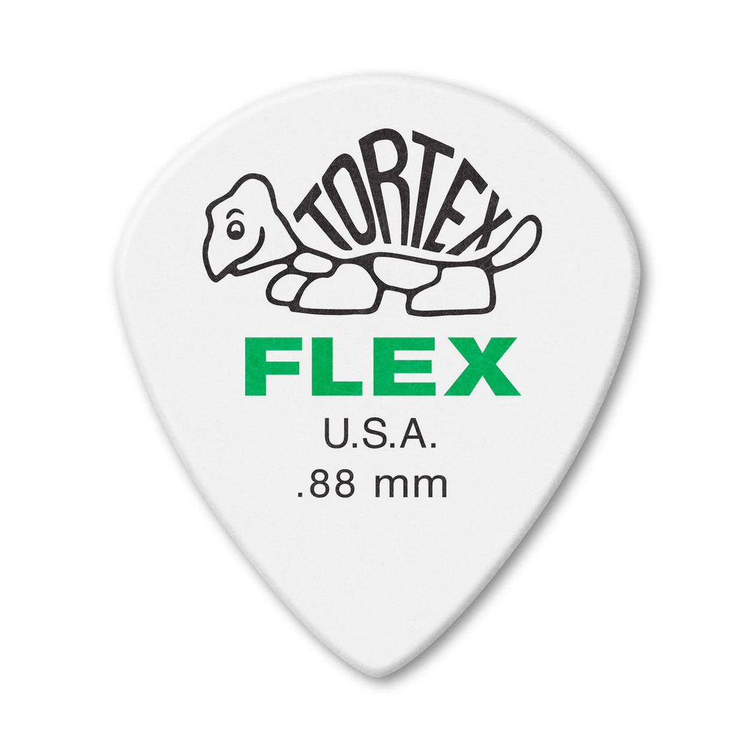 DUNLOP TORTEX FLEX JAZZ III 88mm GUITAR PICKS, WHITE, 12PACK