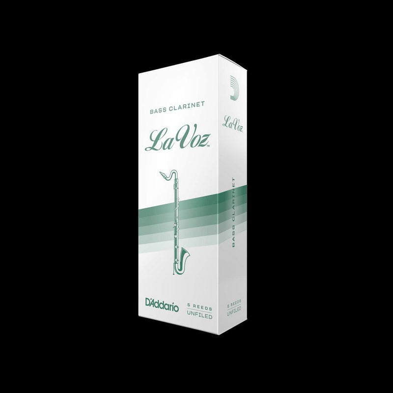 D'Addario La Voz Bass Clarinet Reeds | Medium Hard | 5 Pack