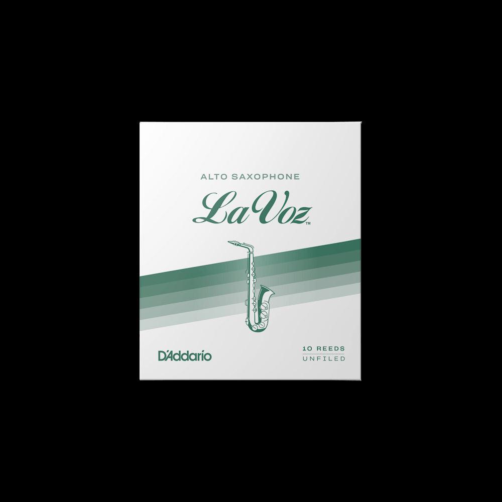 D'Addario La Voz Alto Saxophone Reeds | Medium Soft | 10 Pack
