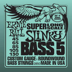 Ernie Ball Slinky Series Bass Guitar Strings 5 String Super Long Scale Slinky