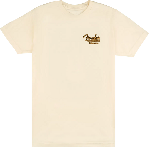 Fender Acoustasonic Telecaster T-shirt Cream, XL