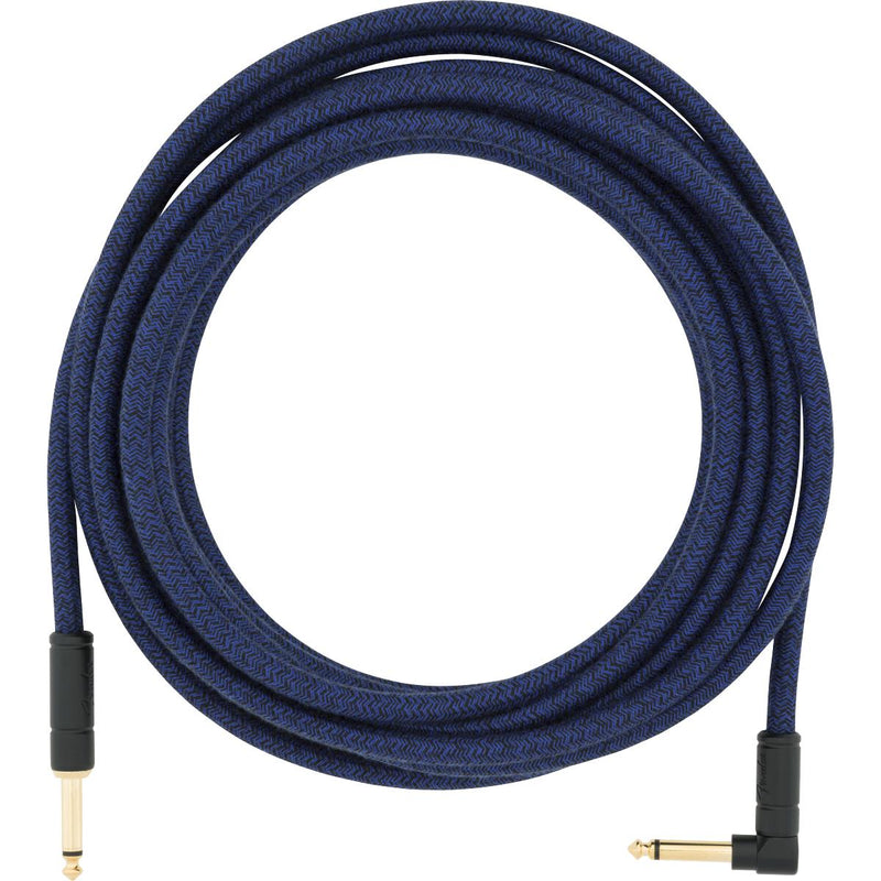 Fender Angled Festival Angled Instrument Cable | Blue