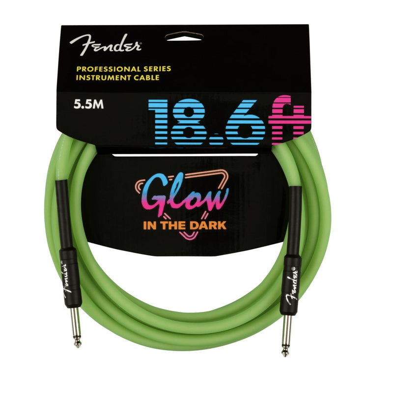 FENDER PRO GLOW IN THE DARK CABLES, 18.6FT, GREEN