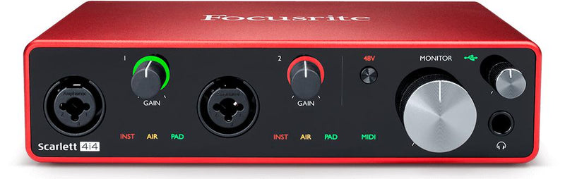 Focusrite Scarlett 4i4 USB Recording Interface | 3rd Gen