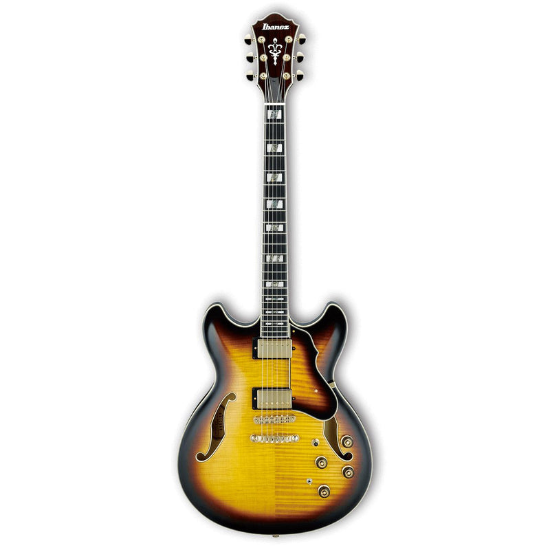 Ibanez AS153 Hollow Body Electric Guitar Antique Yellow Sunburst