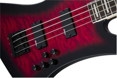 Jackson JS Series Kelly Bird Bass, Transparent Red Burst