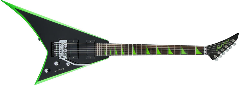 Jackson X Series RRX24, Black With Neon Green Bevels