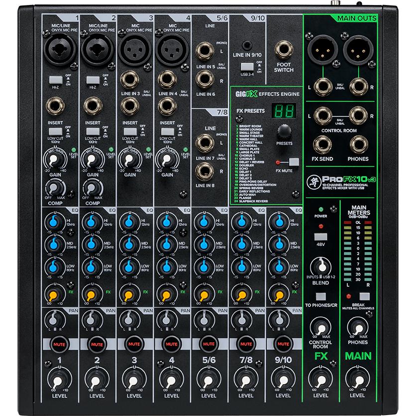 Mackie PROFX10V3 10 Channel Mixer with Effects and USB Connectivity