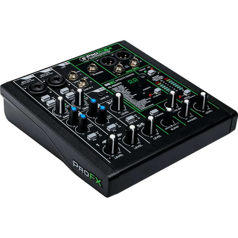 Mackie PROFX6V3 6 Channel Mixer with Effects and USB Connectivity