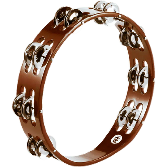 Meinl 10" Traditional Wood Tambourine with 2 Rows of Steel Jingles | TA2AB