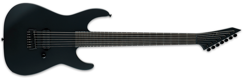 ESP LTD M-7HT Baritone Black Metal Guitar | Black Satin