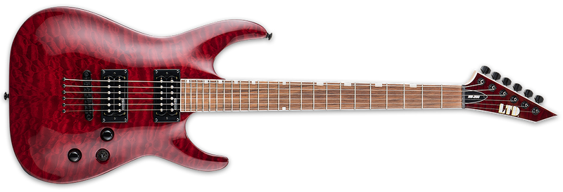 ESP LTD MH-200QM NT Guitar | See Thru Black Cherry