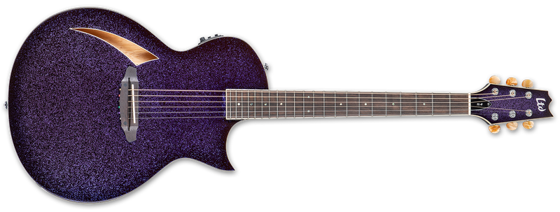 ESP LTD TL-6 Acoustic Electric Guitar | Purple Sparkle Burst