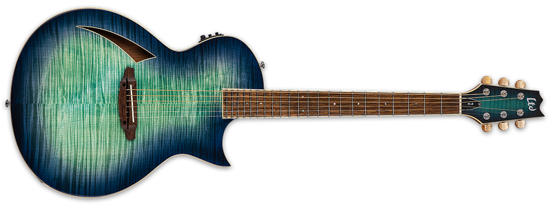 ESP LTD TL-6 Acoustic Electric Guitar | Aqua Marine Burst