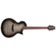ESP LTD TL-6 QM Thinline Hybrid Acoustic Guitar | Charcoal Burst