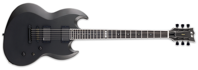 ESP E-II Viper Baritone Electric Guitar | Charcoal Metallic Satin