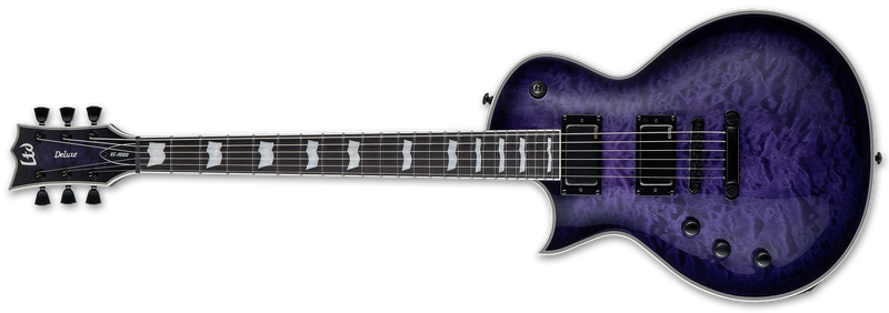ESP LTD EC-1000 Left Hand Guitar | See Thru Purple