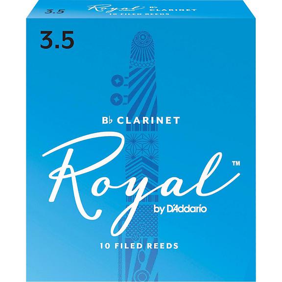 Rico Royal Bb Clarinet Reeds, Strength 3.5, 10-pack