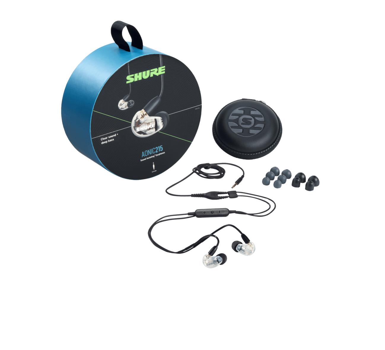 Shure Aonic 215 Wired Sound Isolating Earphones | Clear