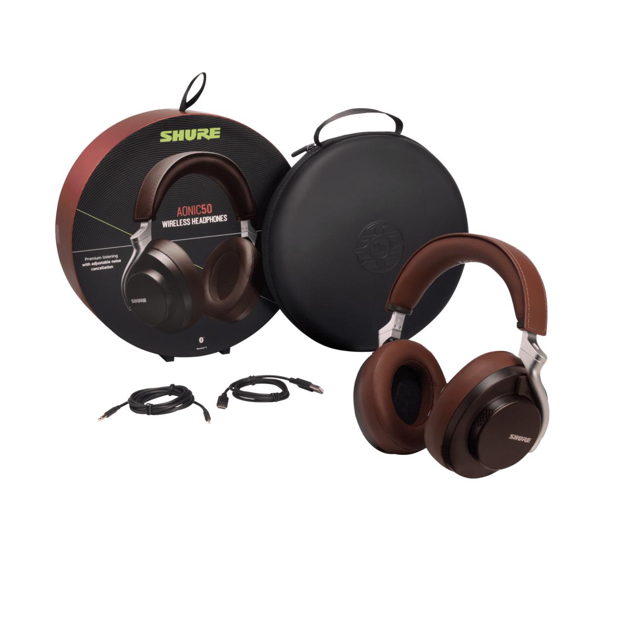 Shure Aonic 50 Wireless Headphones | Brown – Yandas Music