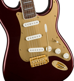 Squier 40th Anniversary Stratocaster Gold Edition | Ruby Red