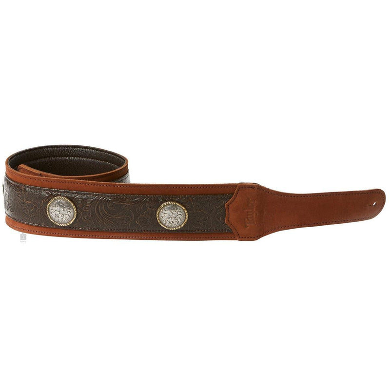 Taylor Grand Pacific Leather Strap | Brown | Nickel Concho