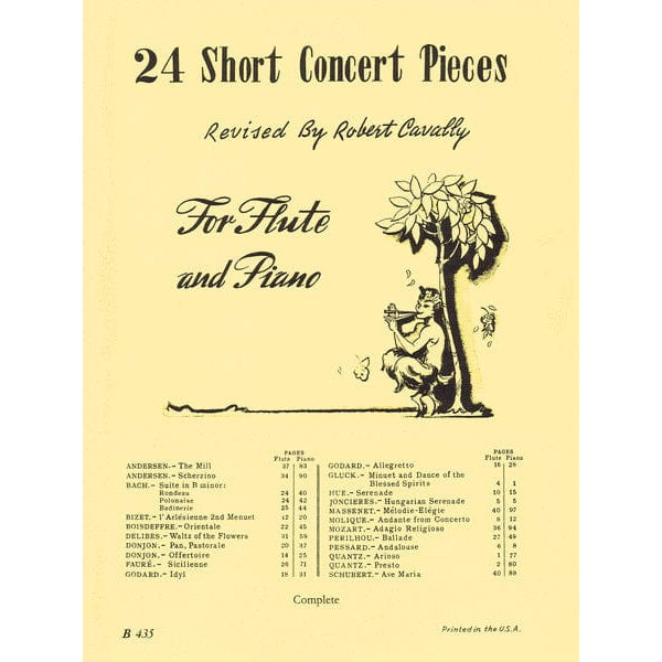 24 Short Concert Pieces for Flute and Piano