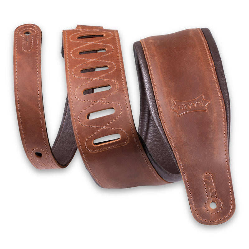 3.25″ Wide Butter Leather Guitar Strap