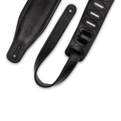 3″ Black Garment Leather Guitar Strap