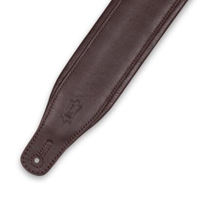 3″ Dark Brown Garment Leather Guitar Strap