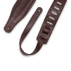 3″ Dark Brown Garment Leather Guitar Strap