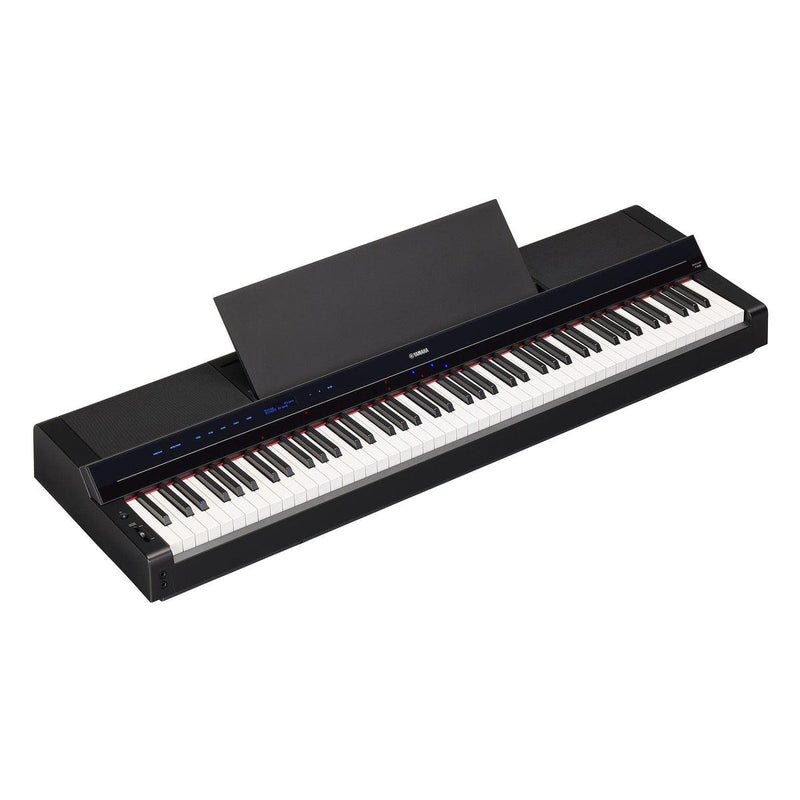 88-key black smart digital piano w/Stream Lights technology, PA500C power adapter and sustain foot switch