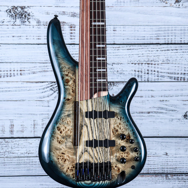 Ibanez SRAS7 Workshop Electric Bass | Cosmic Blue Starburst