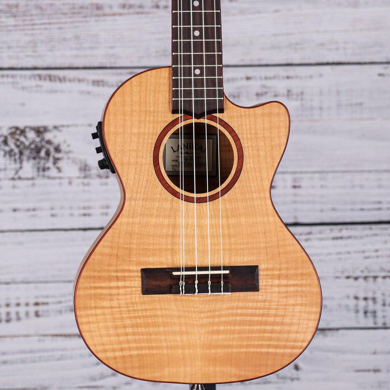 Lanikai Flame Maple 5 String Tenor Acoustic Electric Ukulele