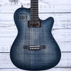 Godin A6 Ultra Acoustic Electric Hybrid Guitar | Denim Blue Flame | With Bag