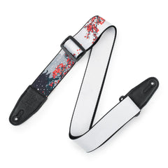 Levys 2"Wide Polyester Guitar Strap | Cherry Blossoms/Snow Motif
