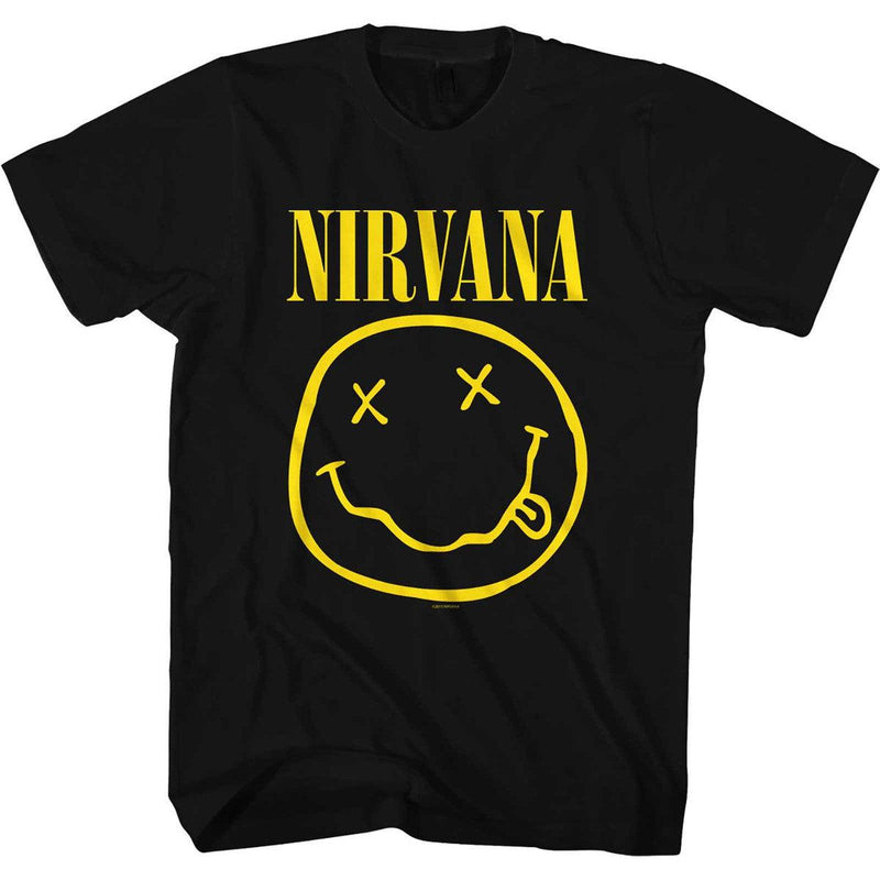 Rock Off Nirvana Unisex T-Shirt | Yellow Happy Face